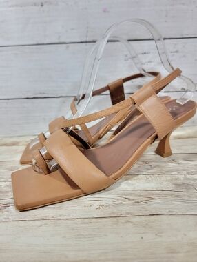 ALOHAS Asymmetric Straps Camel Leather EU 39 (US Women's 8.5)